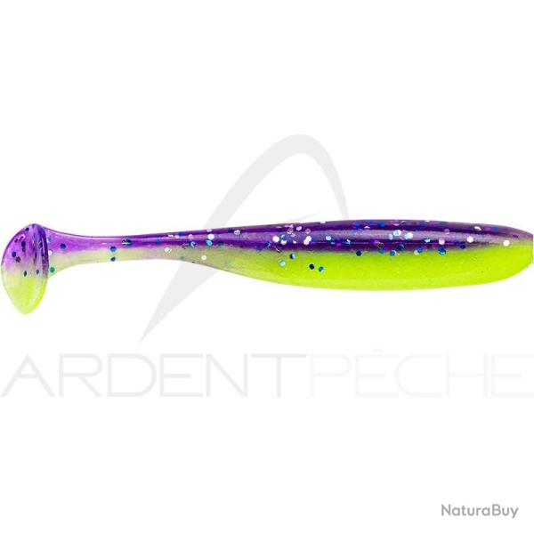 Leurre souple KEITECH Easy shiner 3.5 S15 Violet silver/Chartreuse