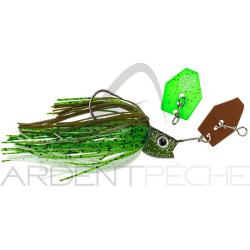 Chatterbait LMAB Kofi multi vibe 14g H5/0 Green pumpkin