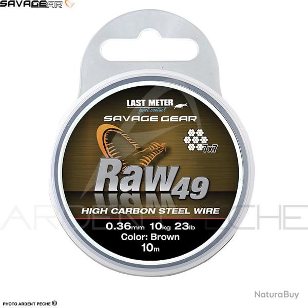 Tresse acier SAVAGE GEAR Raw49 Steelwire 16kg