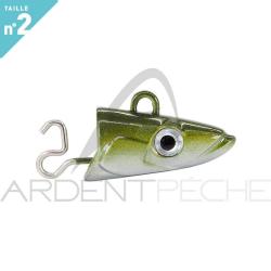 T&ecirc;te plomb&eacute;e FIIISH Black eel 110 Shore 8g Khaki - BE1269 - x2
