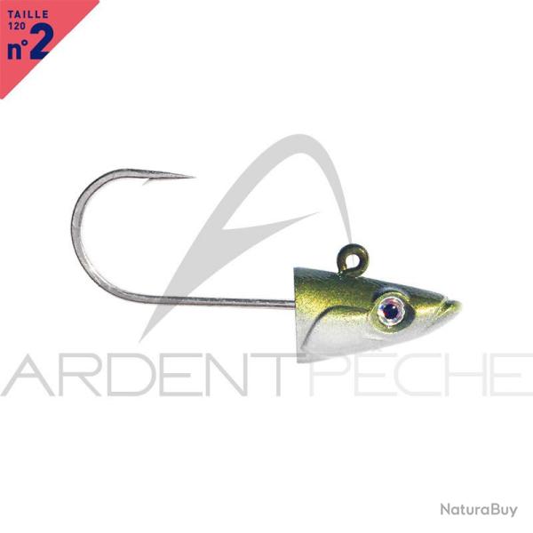 T�te plomb�e FIIISH Crazy sand eel 120 Shore 7g Khaki - CSE1435 - x2