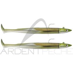 Leurre souple FIIISH Crazy paddle tail double combo 120 Off shore / 15g / Khaki - CPT1442