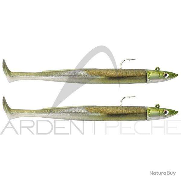 Leurre souple FIIISH Crazy paddle tail double combo 120 Off shore / 15g / Khaki - CPT1442