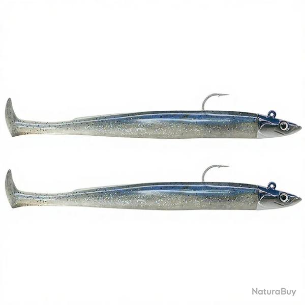 Leurre souple FIIISH Crazy paddle tail double combo 120 Shore / 7g / Electric blue - CPT1443
