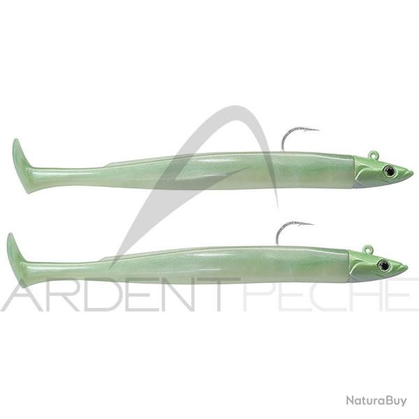 Leurre souple FIIISH Crazy paddle tail double combo 120 Shore / 7g / Pearl green - CPT6001