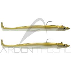 Leurre souple FIIISH Crazy paddle tail double combo 120 Off shore / 15g / Gold - CPT6004