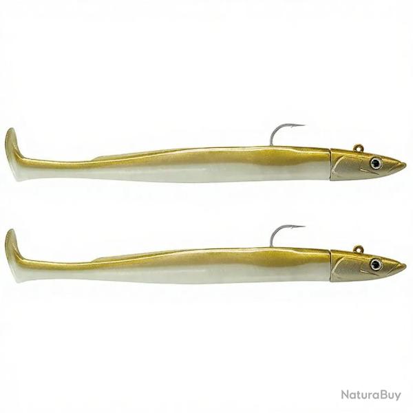 Leurre souple FIIISH Crazy paddle tail double combo 120 Off shore / 15g / Gold - CPT6004