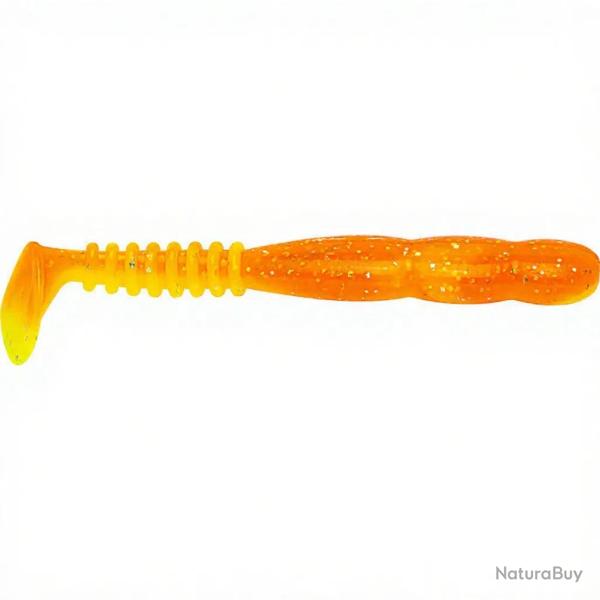 Leurre souple REINS Fat rockvibe shad 3.25 B76 Chika orange/Glow chart silver