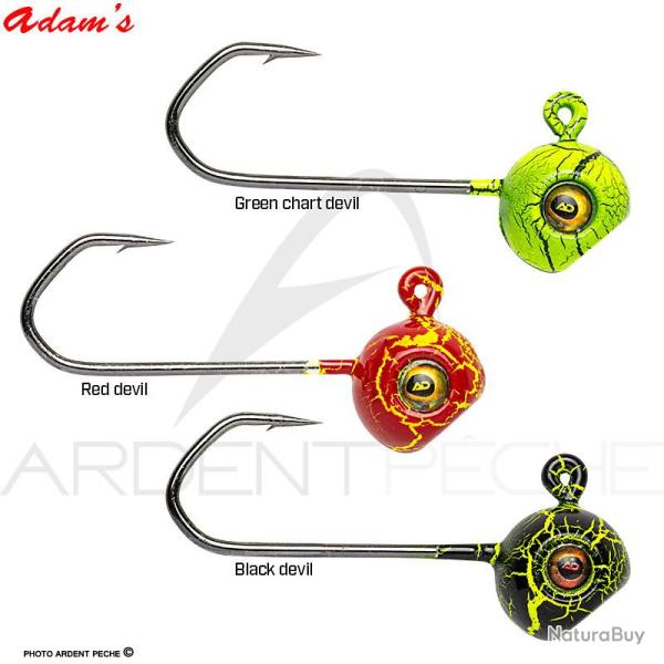 T�te plomb�e ADAMS Full eyes Green chart devil 7g H1/0