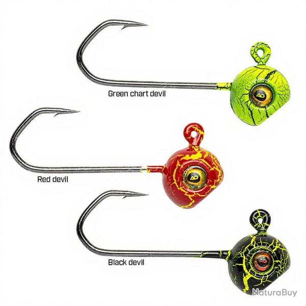 T�te plomb�e ADAMS Full eyes Green chart devil 10g H3/0