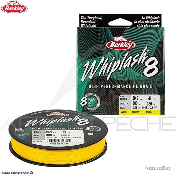 Tresse BERKLEY Whiplash 8 Jaune 300m � 0.28mm
