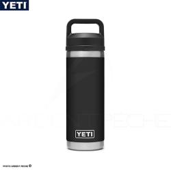 Bouteille isotherme YETI Rambler bottle 18 bouchon chug Noir