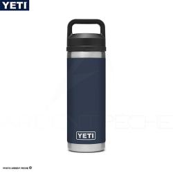 Bouteille isotherme YETI Rambler bottle 18 bouchon chug Navy