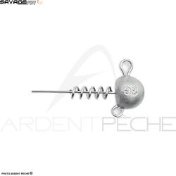 T&ecirc;te plomb&eacute;e SAVAGE GEAR Corkscrew ballhead 15g