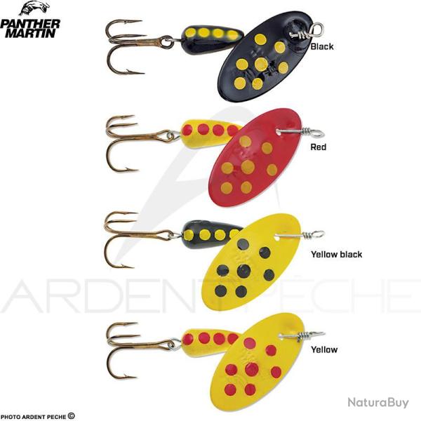 Cuiller tournante PANTHER MARTIN Spotted PMSP Jaune 1