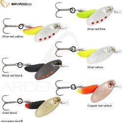 Cuiller tournante SAVAGE GEAR Grub spinner Copper red yellow 3.8g