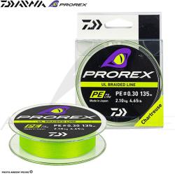 Tresse DAIWA Prorex UL PE line 135m Chartreuse PE0.25