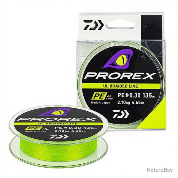 Tresse DAIWA Prorex UL PE line 135m Chartreuse PE0.25