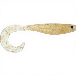 Leurre souple HYPERLASTICS Curlyminn topwater 6 See through clear gold