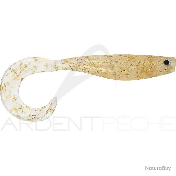 Leurre souple HYPERLASTICS Curlyminn topwater 6 See through clear gold