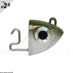 T&ecirc;te plomb&eacute;e FIIISH Black minnow 105 Shore 8g Khaki - BM3048 - x2