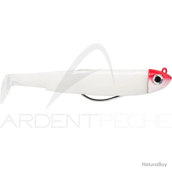 Leurre souple FIIISH Black minnow combo 105 Shore / 8g / White - Red head - BM3045
