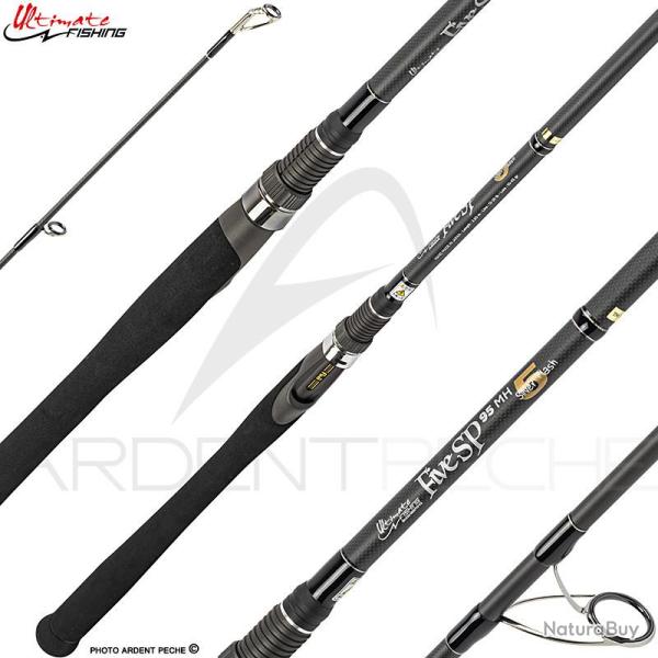 Canne spinning ULTIMATE FISHING Five spin 95 MH Silver flash