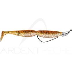 Leurre souple MEGABASS Super spindle worm 4 VM mont&eacute; VJ36 5g H2/0 x1 Tinsel brown
