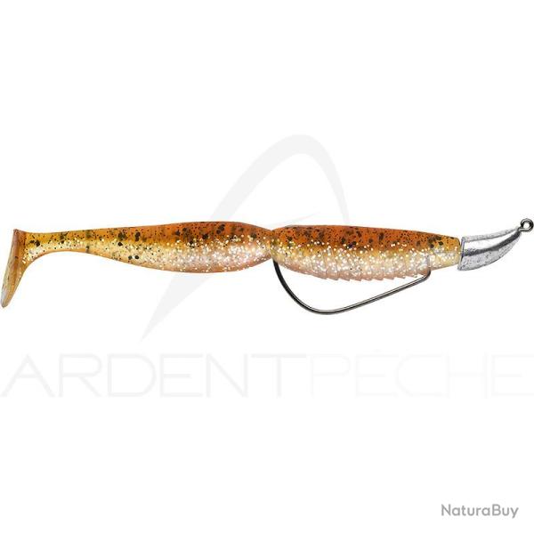 Leurre souple MEGABASS Super spindle worm 4 VM mont� VJ36 5g H2/0 x1 Tinsel brown