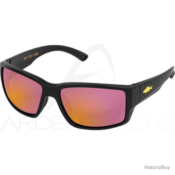 Lunettes polarisantes BIG FISH 1983 The mask evo Sea bass Pink red iridium Mat black