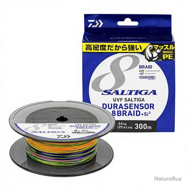 Tresse DAIWA Saltiga 8 Braid dura multicolore 300m PE2