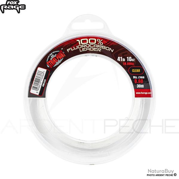 Fil fluorocarbone FOX RAGE Strike point fluoro leader 24 � 0.75mm