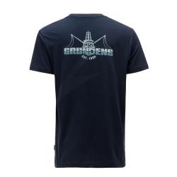 T Shirt GRUNDENS Logo boat SS Dark navy