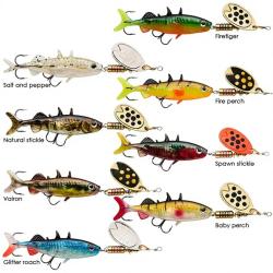 Cuiller tournante ABU GARCIA Fast attack stickle spinner Natural stickle 6.5cm