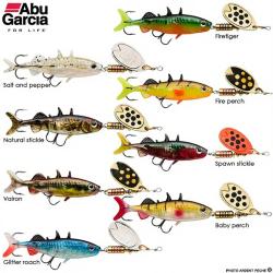 Cuiller tournante ABU GARCIA Fast attack stickle spinner Salt and pepper 10cm