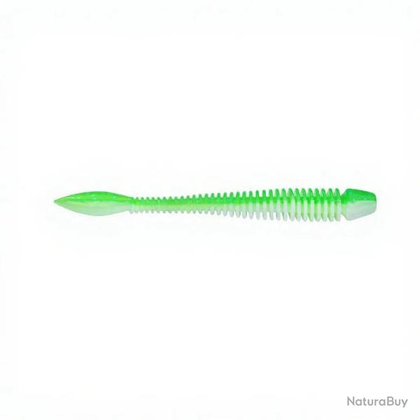 Leurre souple BERKLEY Powerbait power flail 70 Spring green/White