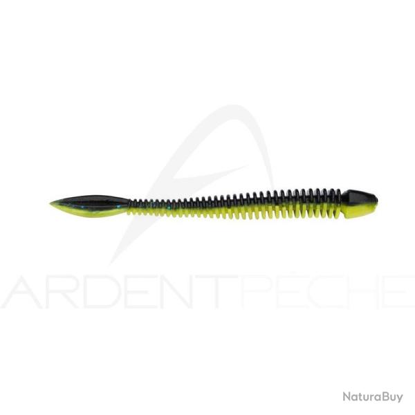 Leurre souple BERKLEY Powerbait power flail 90 Black/Sunshine yellow