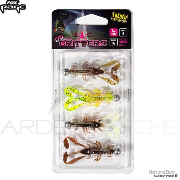 Leurre souple FOX RAGE Micro critter mixed UV colour loaded