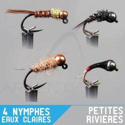 Montage nymphe GARBOLINO Petites rivi&egrave;res / Eaux claires Set x4