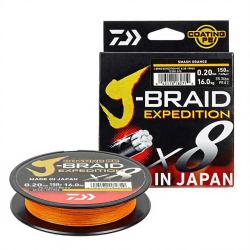 Tresse DAIWA J Braid expedition Smash orange 150m PE0.6