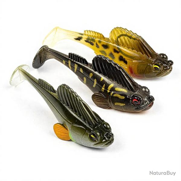 Pack de 3 leurres souples MEGABASS Dark sleeper 3.8 28g