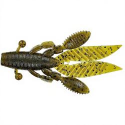 Leurre souple GARY YAMAMOTO Flappin hog 3.75 297 Green pumpkin W/Large black flake