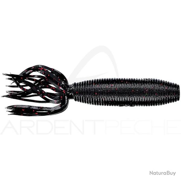 Leurre souple GARY YAMAMOTO Fat ika 4 51 Black W/Small red flake