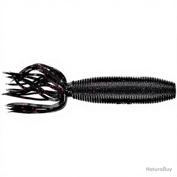 Leurre souple GARY YAMAMOTO Fat ika 4 51 Black W/Small red flake