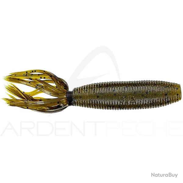 Leurre souple GARY YAMAMOTO Fat ika 4 297 Green pumpkin W/Large black flake