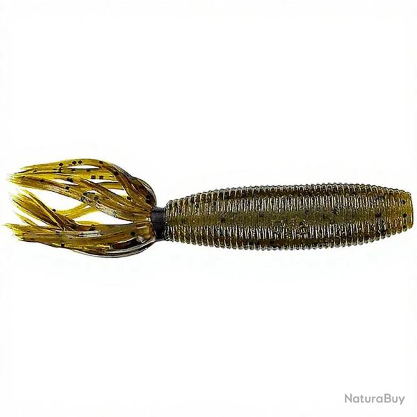 Leurre souple GARY YAMAMOTO Fat ika 4 297 Green pumpkin W/Large black flake