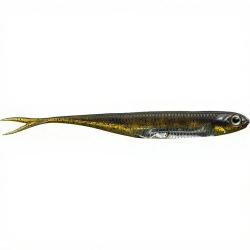 Leurre souple FISH ARROW Flash-J Split 4 01 Green pumpkin silver
