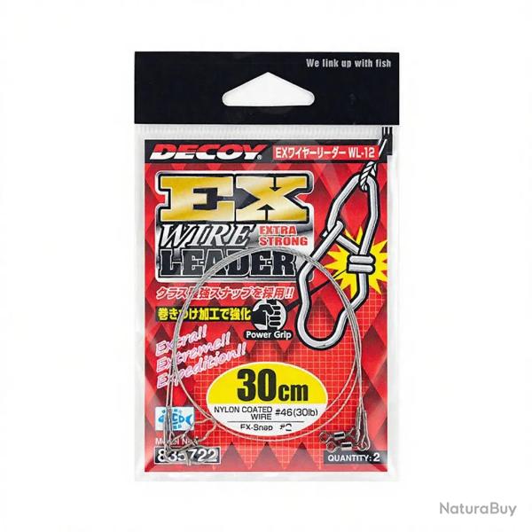 Bas de ligne DECOY WL-12 EX Wire leader 30cm