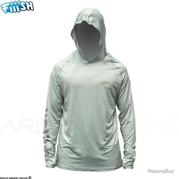 Tee shirt � capuche FIIISH Anti UV Olive green