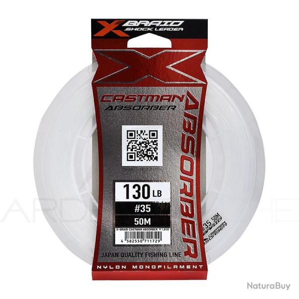 Fils nylon XBRAID Castman absorber 50m 100lb
